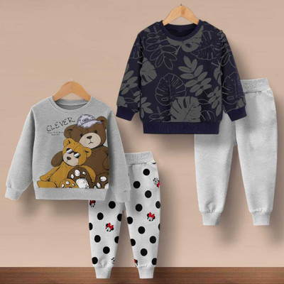 Mimmy Kids Baby Boys & Baby Girls Casual Sweatshirt Pant(Multicolor)