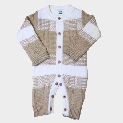 LUV-DUB Baby Boys & Baby Girls Party(Festive) Bodysuit Bodysuit(Beige)