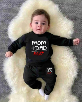 OSAMWEAR Baby Boys & Baby Girls Casual Sweatshirt Track Pants(Black)