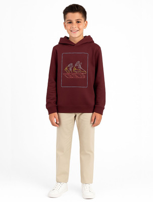 Hellcat Boys Casual Sweatshirt Track Pants(Burgundy/Beige)