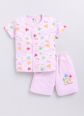 Mars Infiniti Baby Boys & Baby Girls Casual T-shirt Shorts(Pink)
