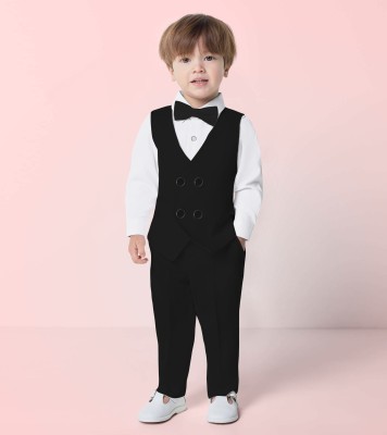 couture x Baby Boys Party(Festive) Jacket Pant, Shirt(BALCK)