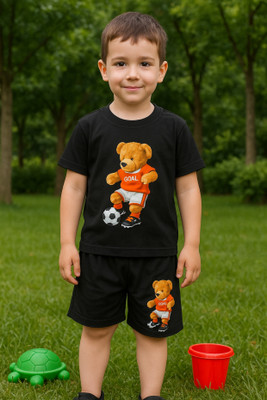 ASHRA TRENDING Baby Boys & Baby Girls Casual T-shirt Shorts(Multicolor)