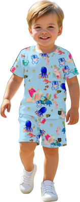 Dholakiya Empire Vibe LLP Boys & Girls Casual T-shirt Shorts(Multicolor)