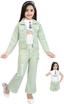 Zudi Girls Disney Princess Party(Festive) Jacket Pant(Mint Green)