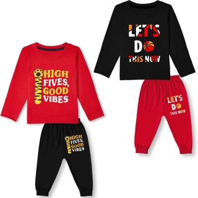 Lavi-Tavi Boys Casual T-shirt Pyjama(Combo 1)