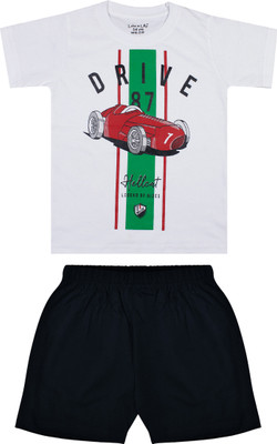 Sprinkle Twinkle Boys Casual T-shirt Shorts(White)