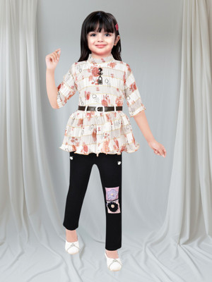 Imarat Girls Party(Festive) Top Pant(pech)