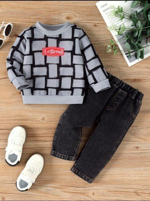 SRP COLLECTION Baby Boys & Baby Girls Casual Shirt Pant(GRAY)