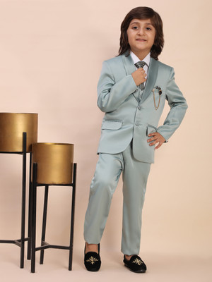 PRO ETHIC Kids 5 Pcs Suit Set Solid Boys Suit