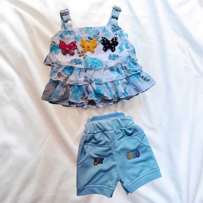 SSS Baby Boys Casual Top Shorts(blue)