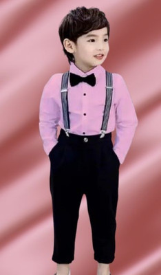 HV CREATION COLLECTION Boys Party(Festive) Shirt Pant(PINK)