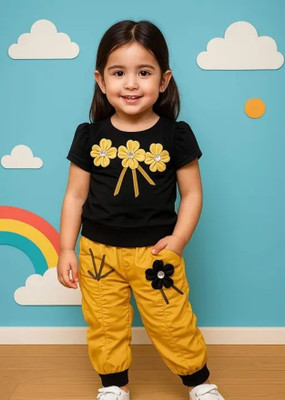 VDress Baby Girls Casual Top Capri(Yellow)