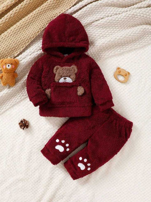 insha fashion Baby Boys & Baby Girls Party(Festive) Track Suit Track Suit(Maroon)