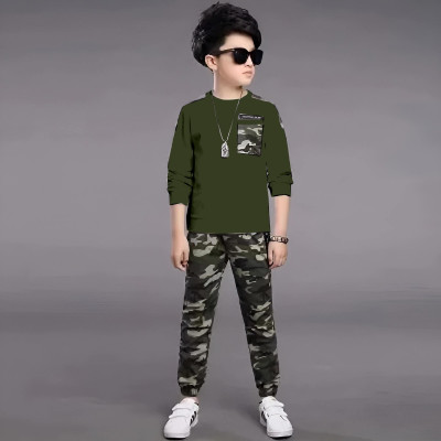 MaaBhawaniprint Baby Boys & Baby Girls Party(Festive) T-shirt Track Pants(Green)
