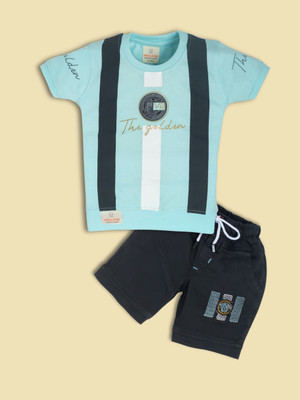 Stitch & Snitch Baby Boys Casual T-shirt Pant(Blue)