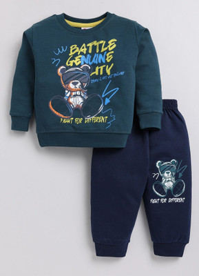 Mars Infiniti Boys & Girls Casual Sweatshirt Track Pants(Dark Green, Navy blue)
