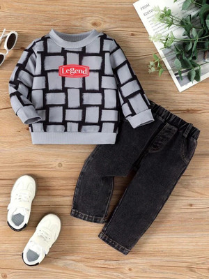 SRP COLLECTION Baby Boys & Baby Girls Casual Shirt Pant(GRAY)