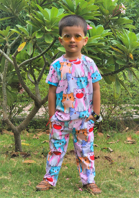 ALANTA Baby Boys Casual T-shirt Track Pants(CAT)