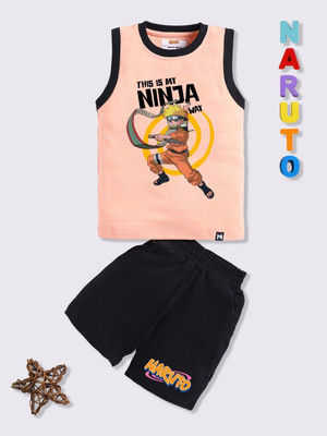 YK X Minute Mirth Boys Casual T-shirt Shorts(Peach)