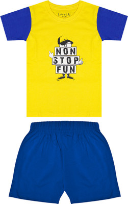 Sprinkle Twinkle Boys Casual T-shirt Shorts(Yellow)