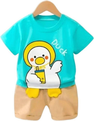 SRP COLLECTION Baby Boys & Baby Girls Casual T-shirt Shorts(BLUE)