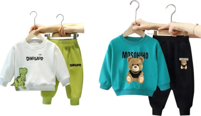 COOL BOYS Baby Boys & Baby Girls Casual T-shirt Pant(Multicolour)