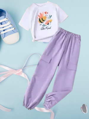 Sunbrust (with Device) Boys & Girls Party(Festive) Pant T-shirt(LavenderB)