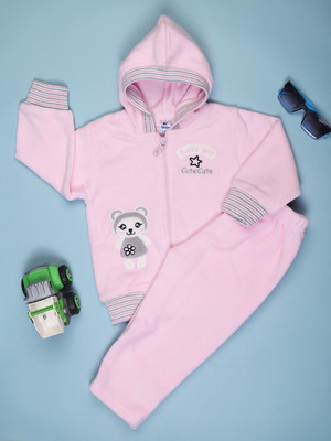 V-MART Baby Girls Casual Top Pyjama(Pink)