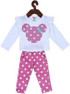 ICABLE Baby Girls Casual Top Trouser(Pink)