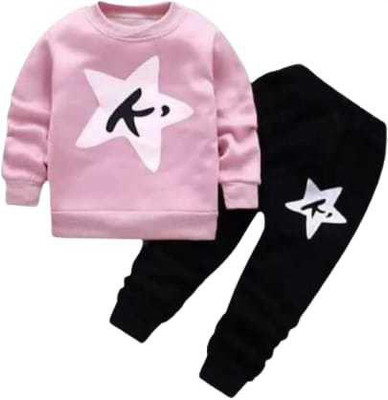 INDHRANI TEXTILE Baby Boys Casual T-shirt Pant(Pink)