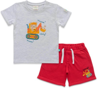 JusCubs Baby Boys Casual T-shirt Shorts(Grey)