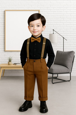 Bleckz Someck Boys Party(Festive) Shirt Pant(Black)