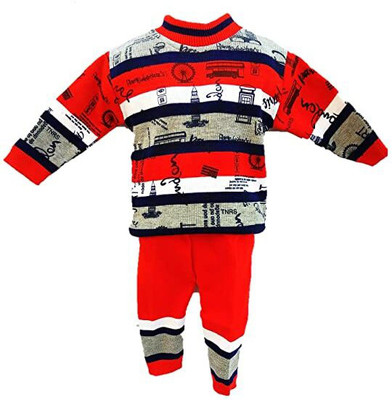 KUSHILIFESTYLE Printed, Colorblock Round Neck Casual Baby Boys & Baby Girls Multicolor Sweater