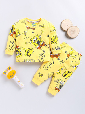 YK X Tinyo Boys Sponge Bob Casual T-shirt Jegging(Yellow)
