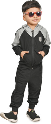 carrydreams Boys Casual Jacket Track Pants(BLACK)