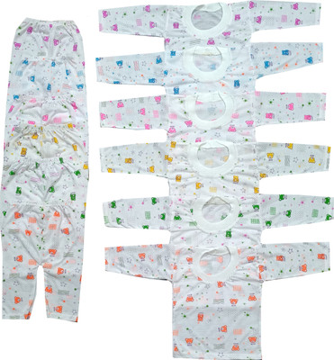 SHINING4 Baby Boys & Baby Girls Casual T-shirt Pyjama(MULTICOLOR)