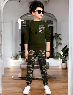 JEKESHVI Baby Boys & Baby Girls Casual T-shirt Pant(MENDI green)