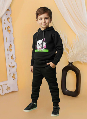 AL BAYDAR FASHION Baby Boys & Baby Girls Mickey Casual Sweatshirt Track Pants(Black)