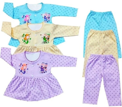 SHINING4 Baby Girls WWE Party(Festive) Top Shorts(BLUE)