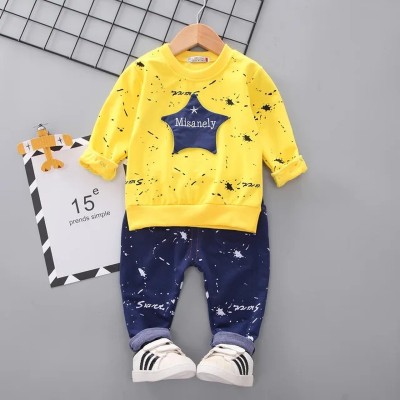 FUTURE TRENDSs Baby Boys & Baby Girls Casual T-shirt Pant(YELLOW)