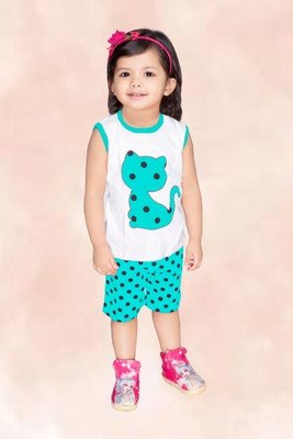 HENA TEXTILE Baby Boys & Baby Girls Casual Top Shorts(SKY)