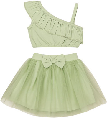 TBM Baby Girls Casual Skirt Skirt(LIGHT GREEN)