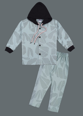 3BROS Boys & Girls Casual Shirt Pyjama(Grey 1)