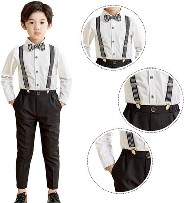 Bajuds Baby Boys Party(Festive) Shirt Pant(White)