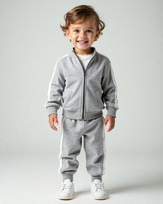 Aggarwalsales Baby Boys & Baby Girls Casual Sweatshirt Track Pants(Grey)