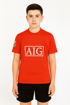 DOSTITCH Boys & Girls Casual T-shirt Shorts(Red)