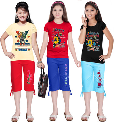 KS KOARRA Girls Casual T-shirt Track Pants(103 MULTICOLOURRS)