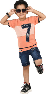 Little Oly Boys Casual T-shirt Pant(Pink)