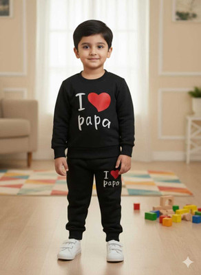 DUNGAREES Baby Boys & Baby Girls Casual Sweatshirt Pant(Black)